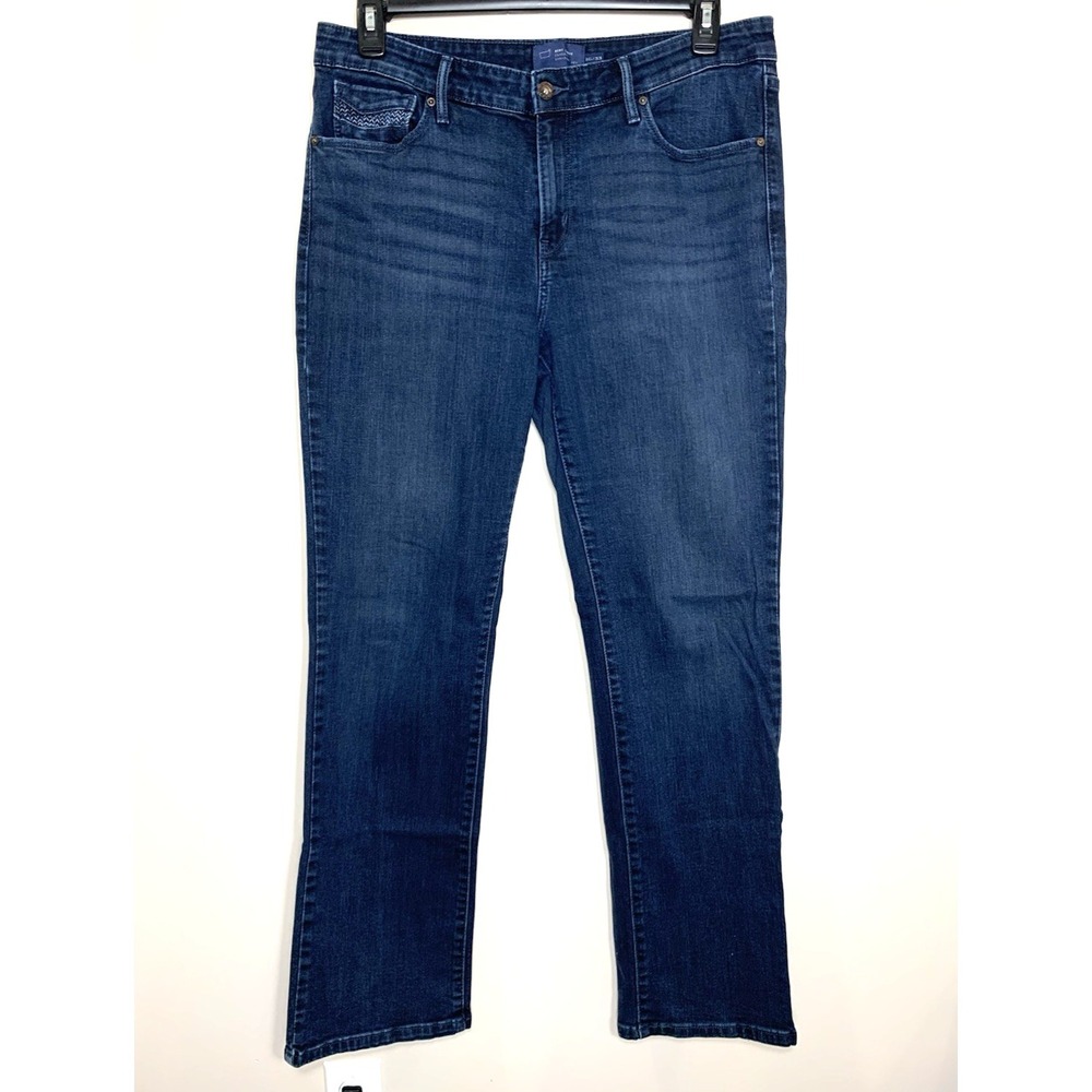 Levi's Demi Curve Classic Straight Leg Jeans Womens Size 16/32 Embroidered Denim - Picture 3 of 10
